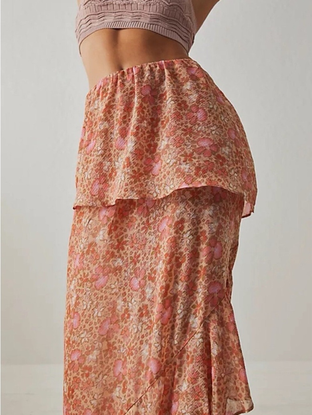 Free People Romance  Me tiered ruffle maxi skirt - Picture 4 of 8